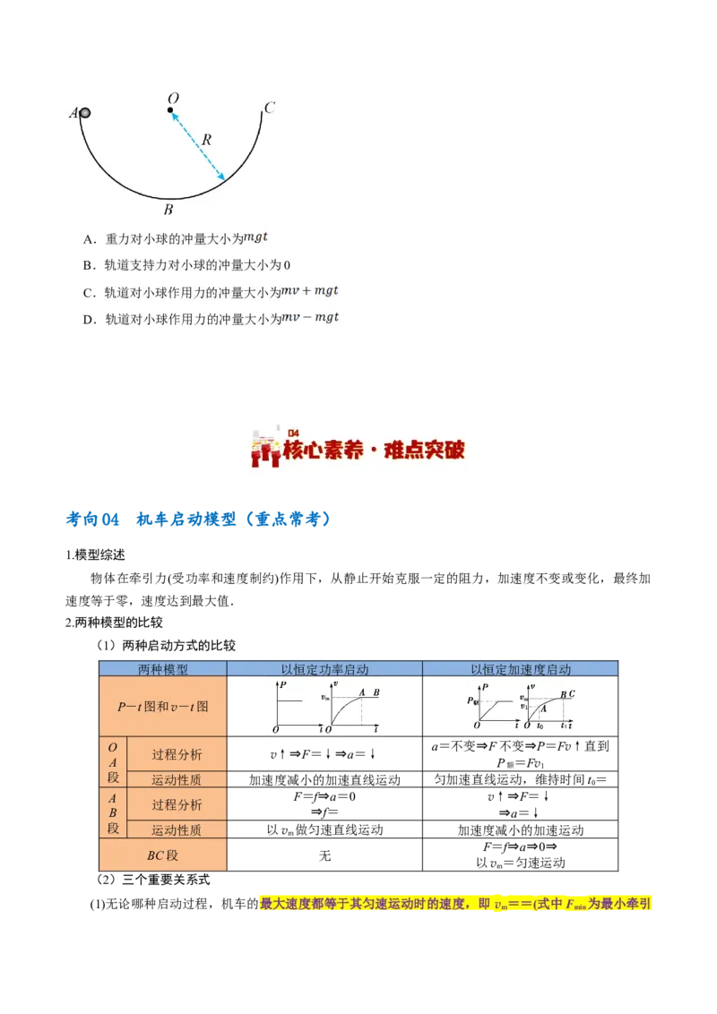 专题06动量与能量综合运用（讲义）（原卷版）_04高考物理_新高考复习资料_2024新高考复习资料_二轮复习资料_讲义