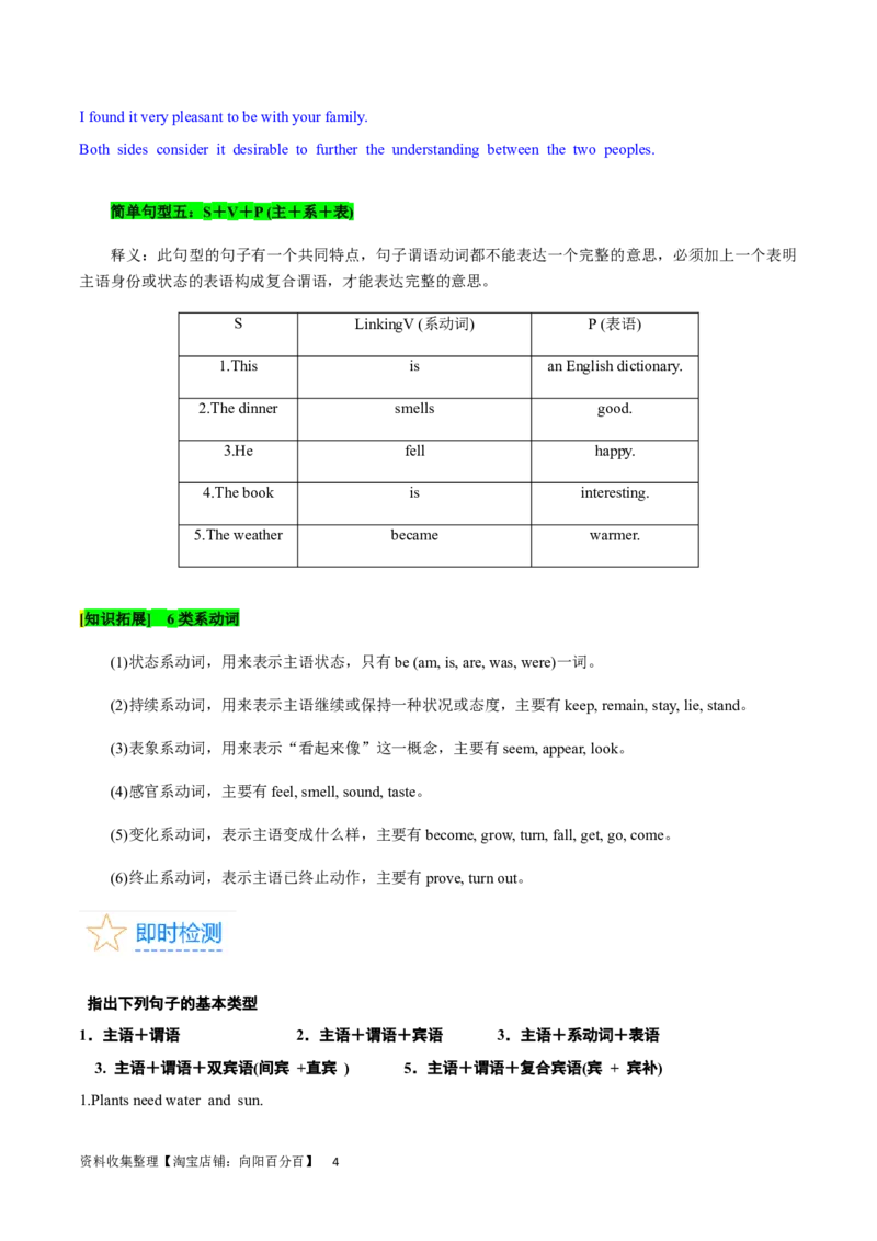 第20讲句子成分和基本句型（核心考点精讲精练）（原卷版）-备战2024年高考英语一轮复习考点帮（全国通用）_03高考英语_通用版（老高考）复习资料_2024年复习资料_第二部分语法