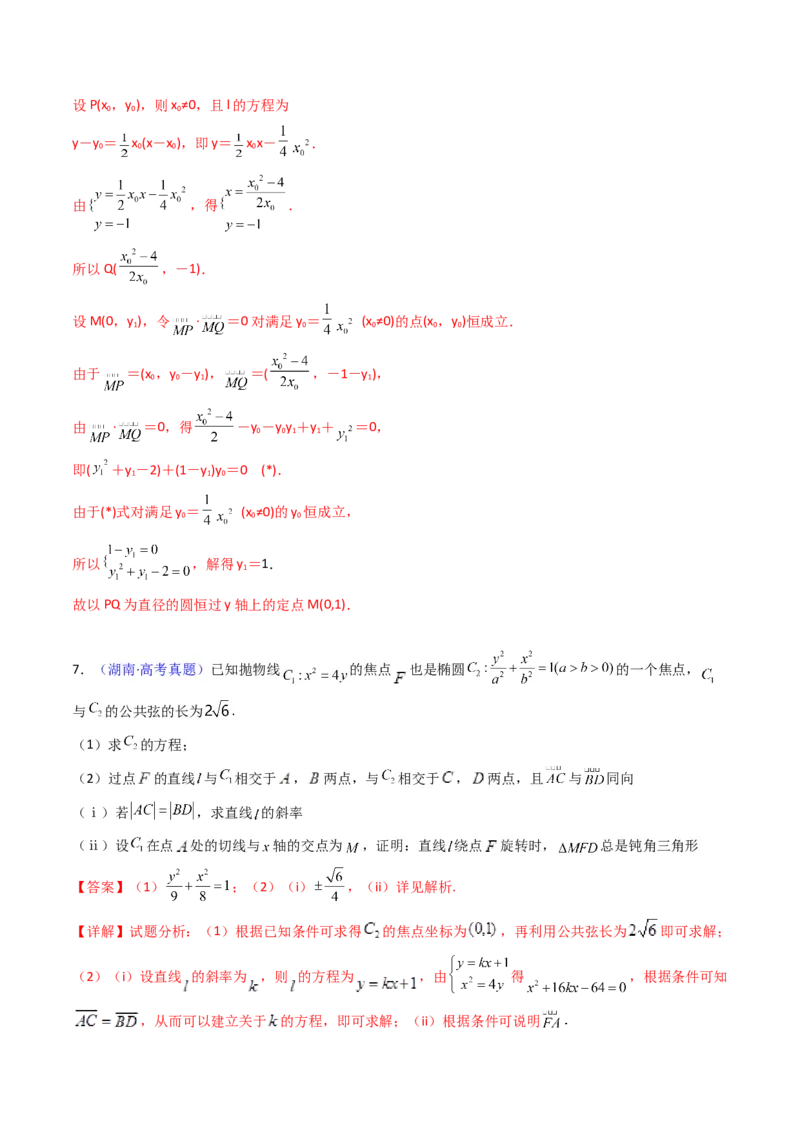 第16讲圆锥曲线中的切线方程与切点弦方程（高阶拓展、竞赛适用）（教师版）_02高考数学_2025年新高考资料_一轮复习_备战2025年高考数学一轮复习考点帮_第二部分专项讲义