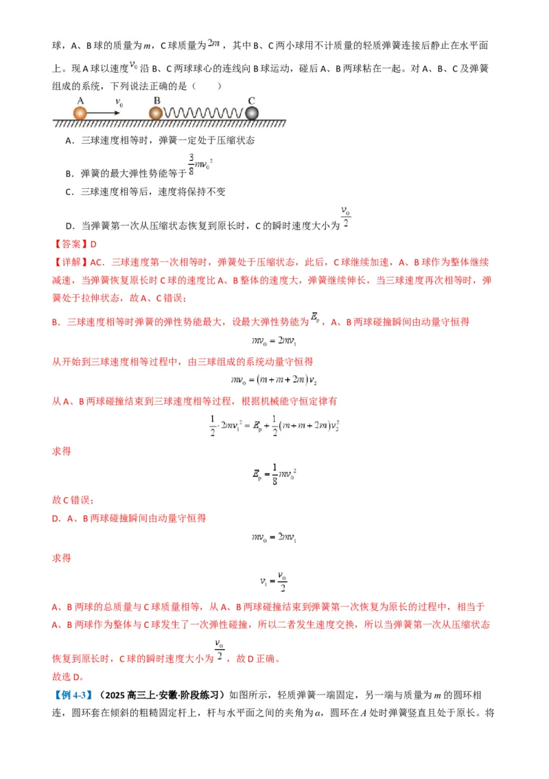 专题03功能与动量（解析版）_04高考物理_2025年新高考资料_二轮复习_2025年高考物理二轮热点题型归纳与变式演练（新高考通用）339880232