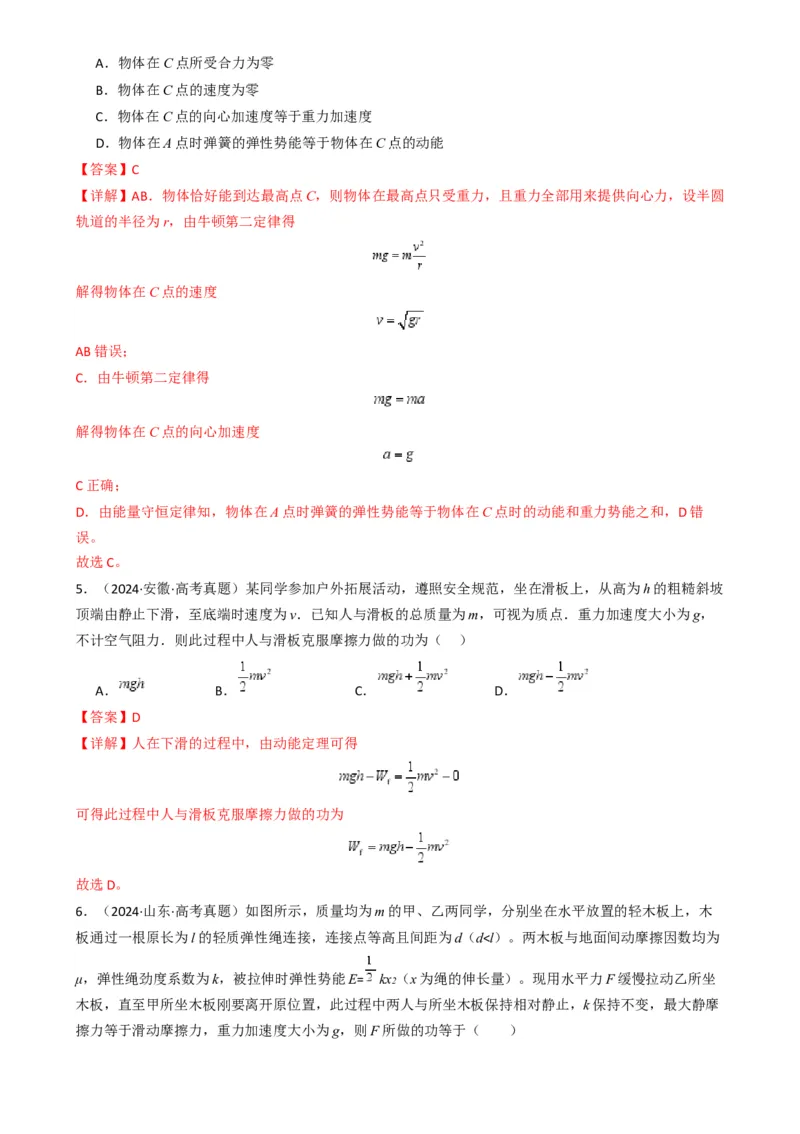 专题03功能与动量（解析版）_04高考物理_2025年新高考资料_二轮复习_2025年高考物理二轮热点题型归纳与变式演练（新高考通用）339880232
