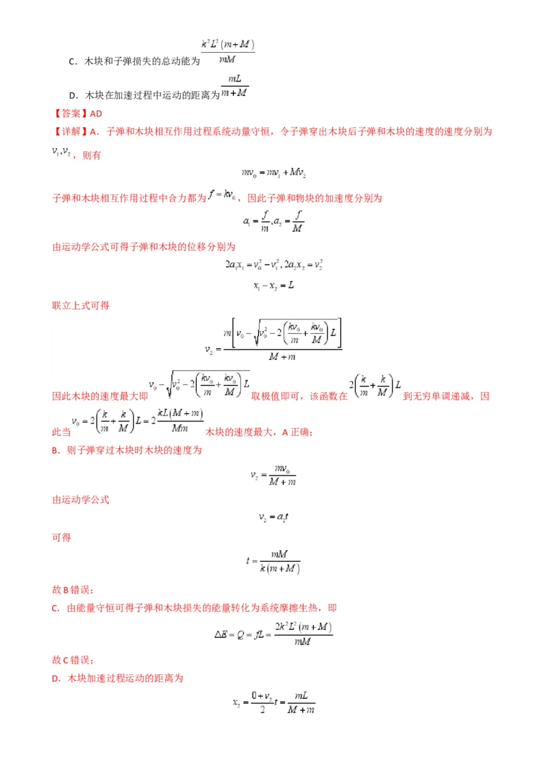 专题03功能与动量（解析版）_04高考物理_2025年新高考资料_二轮复习_2025年高考物理二轮热点题型归纳与变式演练（新高考通用）339880232
