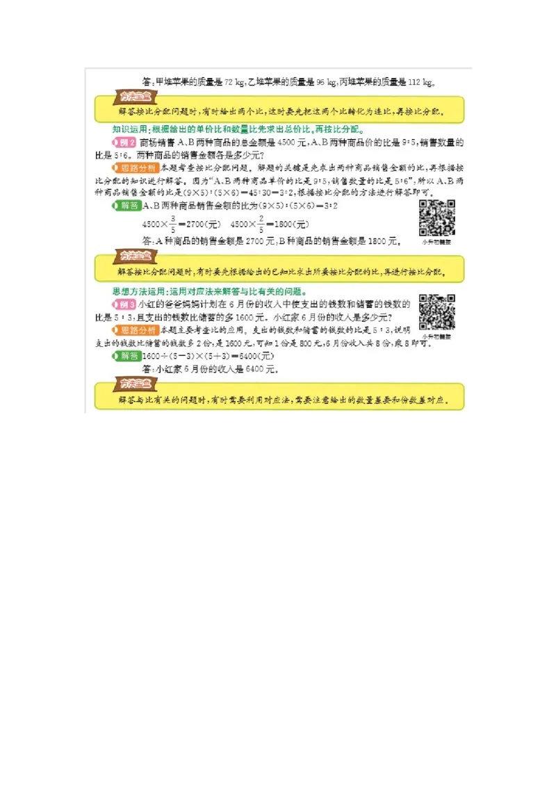 第四单元总结_小学1-6年级常用的上册资源汇总_六年级上册资料(1)_七彩课堂人教版数学六年级上册教学资源包_第四单元比_单元资料汇总_单元复习_知识清单