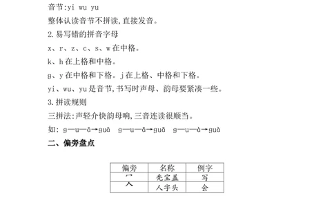 第三单元核心知识点_25秋1-6年级语文上册课件教案_25秋统编版语文一年级上册_统编版语文一年级上册教学资源包（25秋七彩课堂）_3.第三单元_单元复习_第三单元知识小结