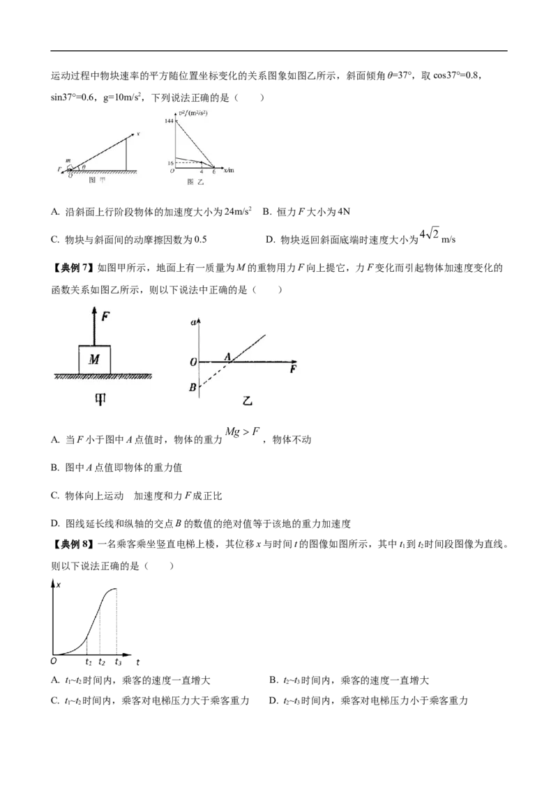 专题03牛顿运动定律与直线运动的结合2022-2023高考三轮精讲突破训练（全国通用）（原卷版）_04高考物理_通用版（老高考）复习资料_2023年复习资料_三轮复习