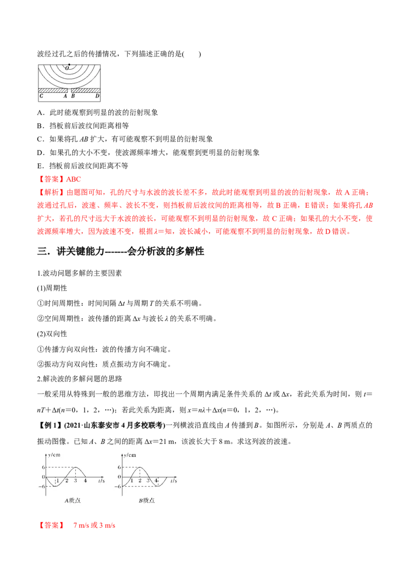 专题10.2机械波的规律及其应用讲解析版_04高考物理_新高考复习资料_2022年新高考复习资料_2022年高考物理一轮复习讲练测（新教材新高考）