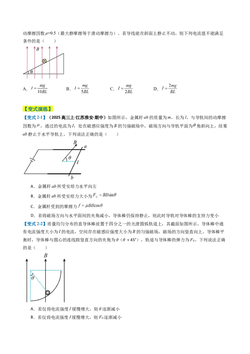 专题05磁场（原卷版）_04高考物理_2025年新高考资料_二轮复习_2025年高考物理二轮热点题型归纳与变式演练（新高考通用）339880232
