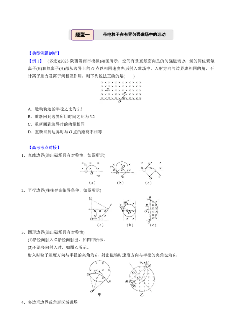 第21讲带电粒子在磁场中的运动四大题型（举一反三）（原卷版）_03高考英语_2025年新高考资料_二轮复习_01高考语文等多个文件_备战2025年高考物理举一反三系列（新高考通用）