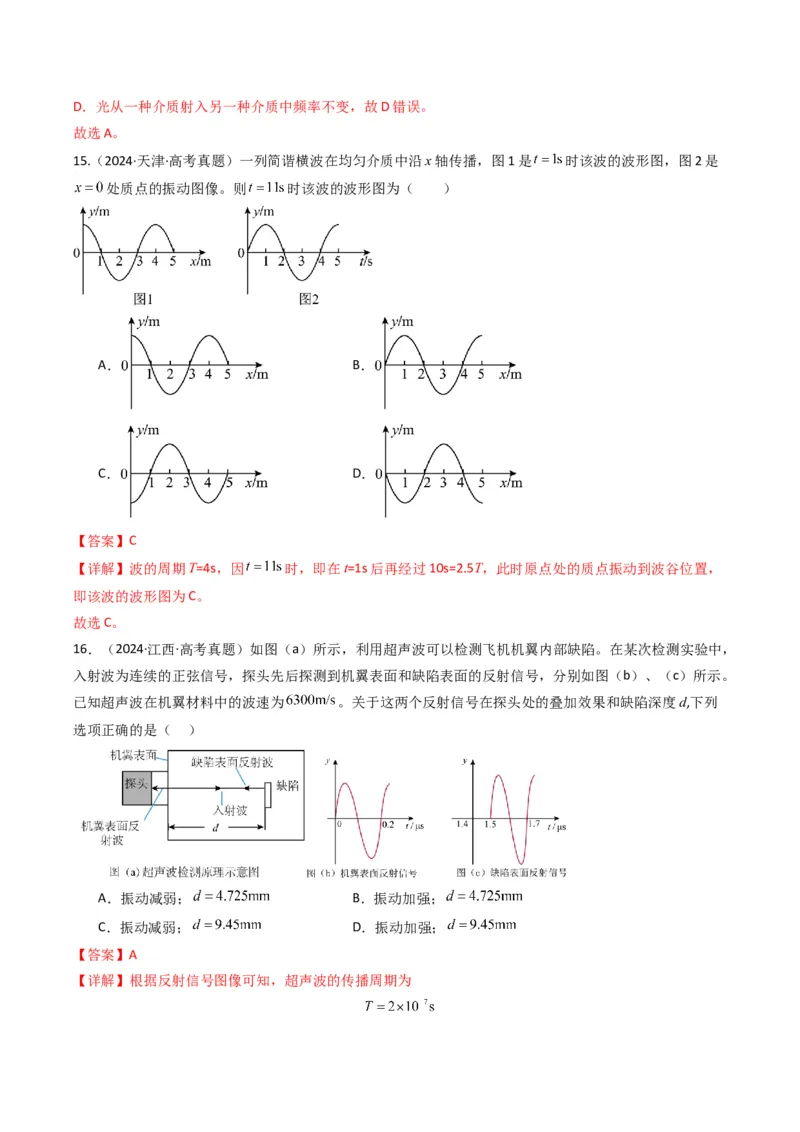 专题07热、光、原、振动与波(解析版)_04高考物理_2025年新高考资料_二轮复习_2025年高考物理二轮热点题型归纳与变式演练（新高考通用）339880232