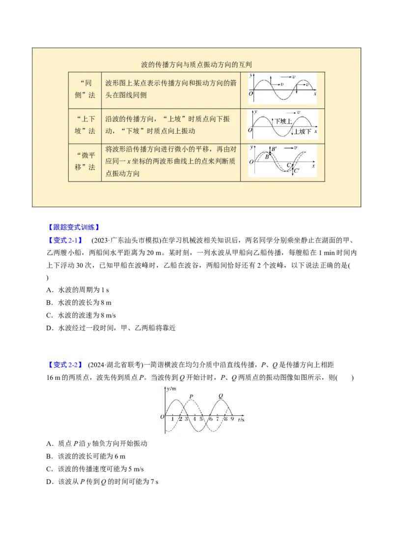 第16讲机械振动机械波三大题型（举一反三）（原卷版）_03高考英语_2025年新高考资料_二轮复习_01高考语文等多个文件_备战2025年高考物理举一反三系列（新高考通用）