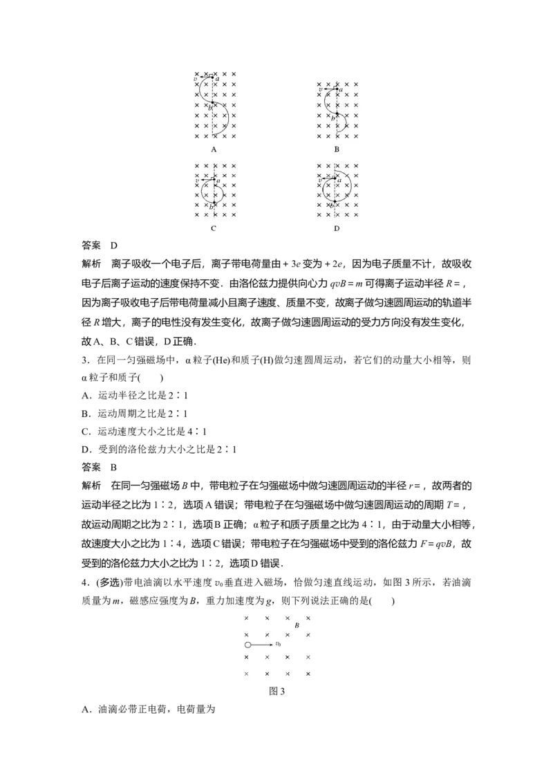 2022年高考物理一轮复习（新高考版1(津鲁琼辽鄂)适用）第10章第2讲磁场对运动电荷(带电体)的作用_04高考物理_新高考复习资料_2022年新高考复习资料_高考物理2022年一轮复习各版本