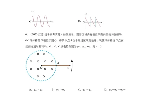 专题10电磁感应(原卷版)_04高考物理_通用版（老高考）复习资料_2024年复习资料_完五年（2019-2023）高考物理真题分项汇编（全国通用）