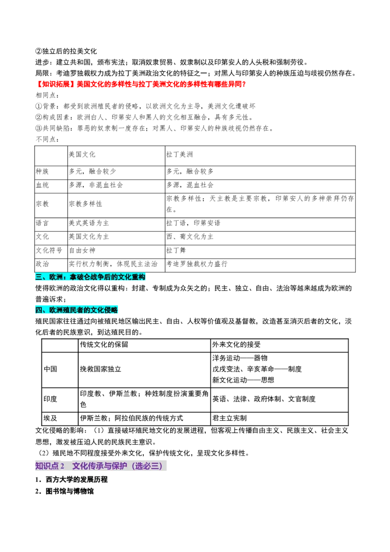 第24讲近代西方思想文化发展（讲义）（原卷版）_07高考历史_2025年新高考资料_一轮复习_2025年高考历史一轮复习讲练测（新教材新高考）（完结）_讲义+练习