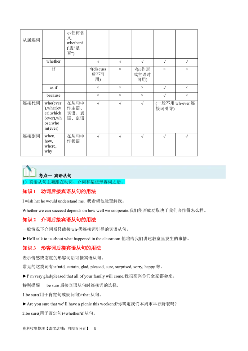 第22讲名词性从句（核心考点精讲精练）（原卷版）-备战2024年高考英语一轮复习考点帮（全国通用）_03高考英语_通用版（老高考）复习资料_2024年复习资料_第二部分语法