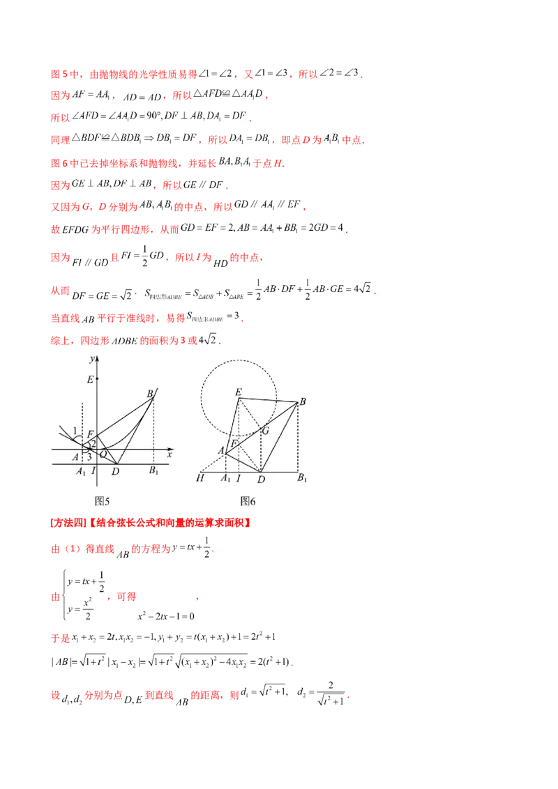 第17讲圆锥曲线中的阿基米德三角形（高阶拓展、竞赛适用）（教师版）_02高考数学_2025年新高考资料_一轮复习_备战2025年高考数学一轮复习考点帮_第二部分专项讲义