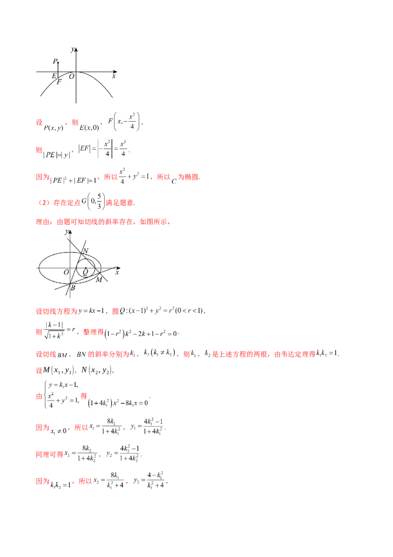 第17讲圆锥曲线中的阿基米德三角形（高阶拓展、竞赛适用）（教师版）_02高考数学_2025年新高考资料_一轮复习_备战2025年高考数学一轮复习考点帮_第二部分专项讲义