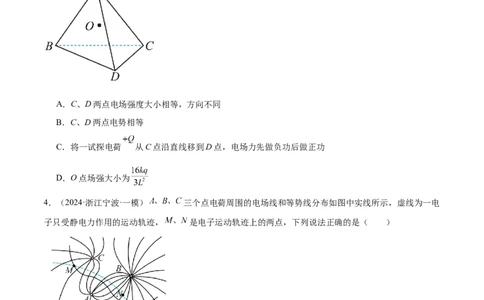 专题09电场带电粒子在电场中的运动（练习）（原卷版）_04高考物理_2025年新高考资料_二轮复习_上好课2025年高考物理二轮复习讲练测（新高考通用）3381829
