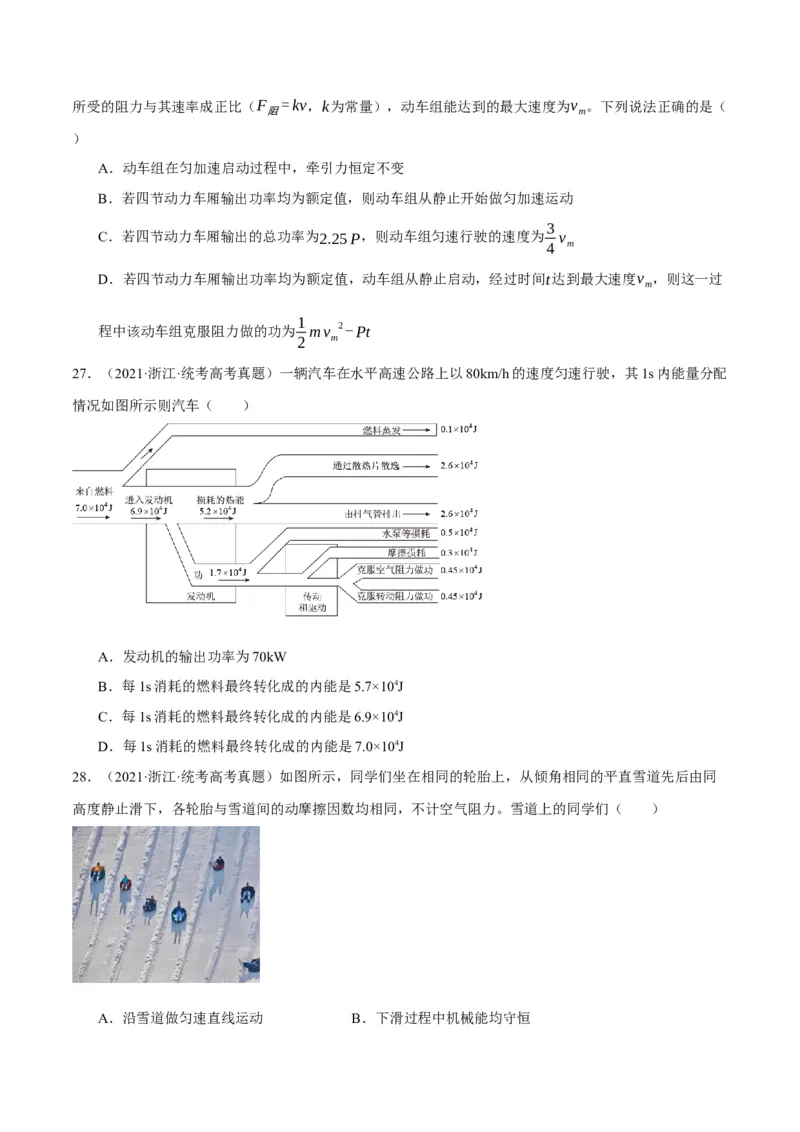专题06动量与能量综合运用（分层练）（原卷版）_04高考物理_新高考复习资料_2024新高考复习资料_二轮复习资料_分层练