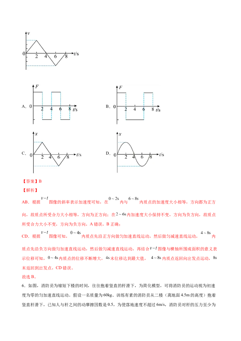 3.1牛顿运动定律的理解（练）--2023年高考物理一轮复习讲练测（全国通用）（解析版）_04高考物理_通用版（老高考）复习资料_2023年复习资料_一轮复习