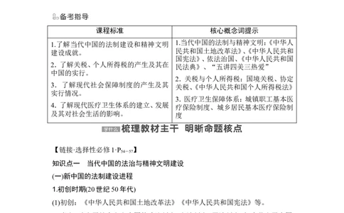 第25讲　现代中国的法治、税收与社会保障_07高考历史_2024年新高考资料_1.2024一轮复习_2024年高考历史一轮复习讲义（部编版）_赠1套word版补充习题库_word版题库阶段2&mdash;阶段15