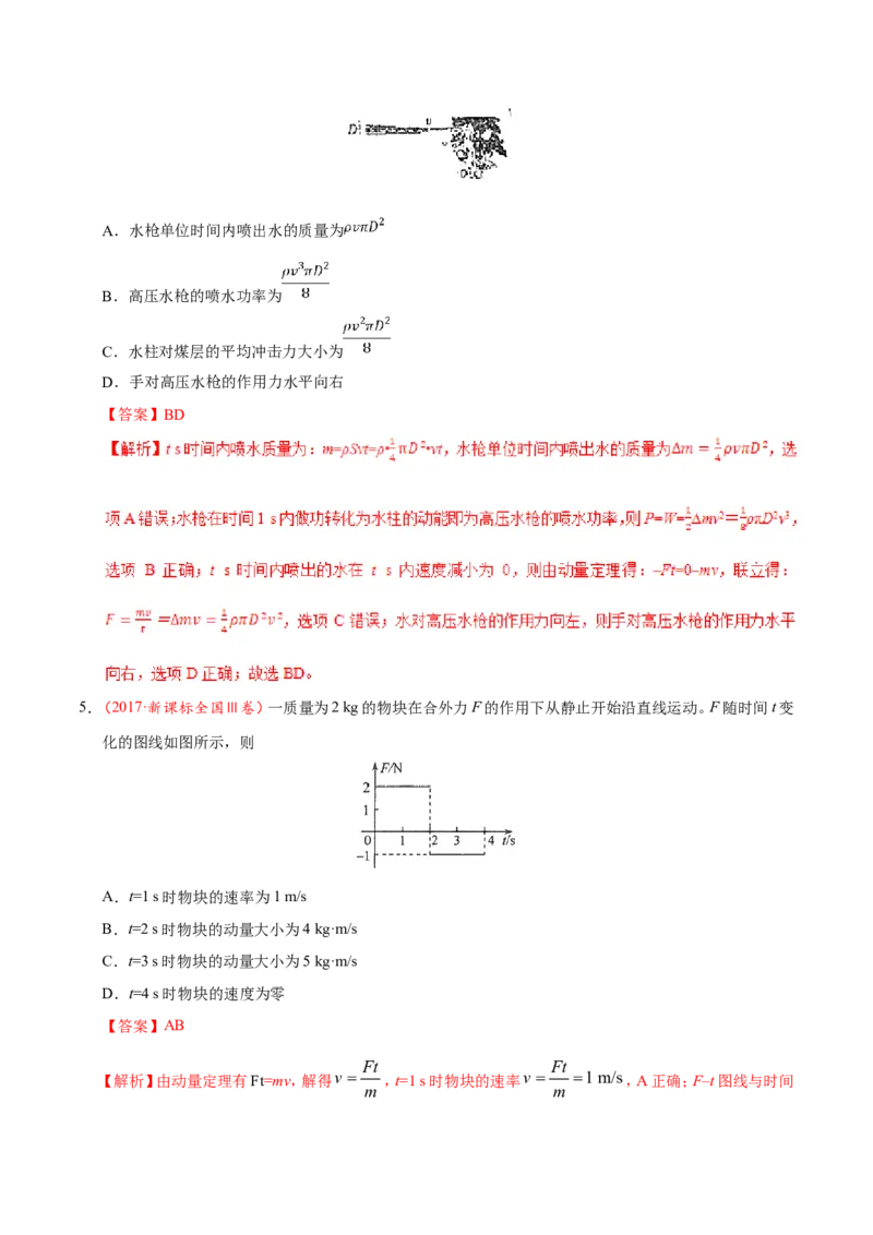 专题07动量守恒定律-备战2019年高考物理之纠错笔记系列（解析版）_04高考物理_新高考复习资料_2022年新高考复习资料_高考物理2022年一轮复习各版本_赠19年高考物理纠错笔记_638
