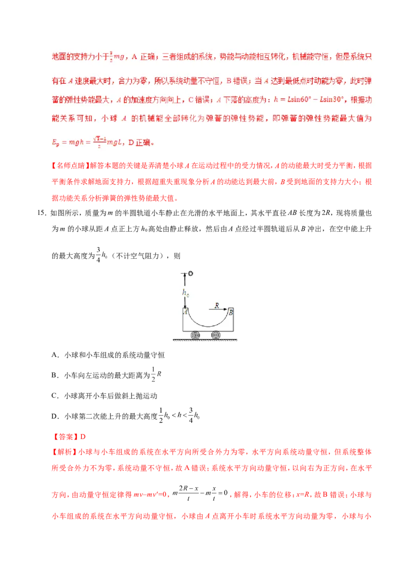 专题07动量守恒定律-备战2019年高考物理之纠错笔记系列（解析版）_04高考物理_新高考复习资料_2022年新高考复习资料_高考物理2022年一轮复习各版本_赠19年高考物理纠错笔记_638