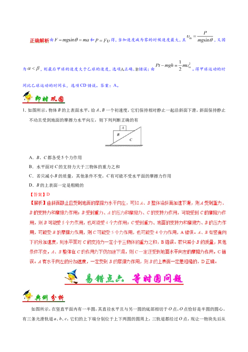 专题03牛顿运动定律-备战2019年高考物理之纠错笔记系列（解析版）_04高考物理_新高考复习资料_2022年新高考复习资料_高考物理2022年一轮复习各版本_赠19年高考物理纠错笔记