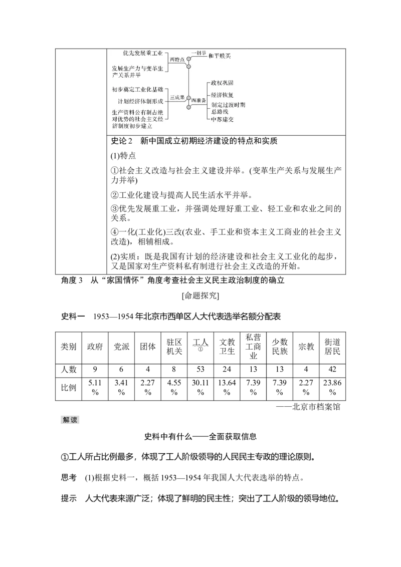 第22讲中华人民共和国成立及向社会主义过渡_07高考历史_新高考复习资料_2023年新高考复习资料_2023新高考大一轮复习讲义_2023年高考历史一轮复习讲义（部编版新高考）_赠补充习题