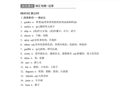 第1部分教材知识解读必修第3册　Unit3　DiverseCultures_03高考英语_新高考复习资料_2022年新高考资料_2022年新高考英语一轮复习_2022年一轮复习新高考新教材