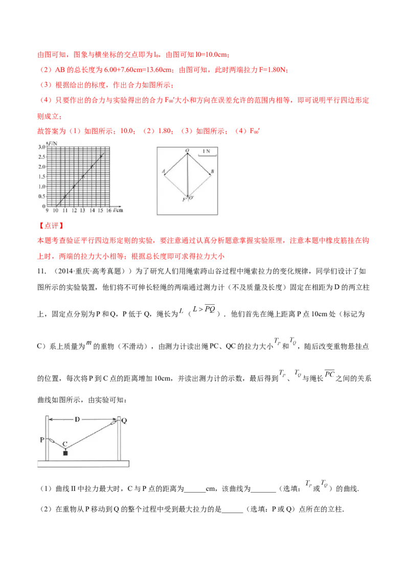 2.5实验三：验证力的平行四边形定则（练）--2023年高考物理一轮复习讲练测（全国通用）（解析版）_04高考物理_通用版（老高考）复习资料_2023年复习资料_一轮复习