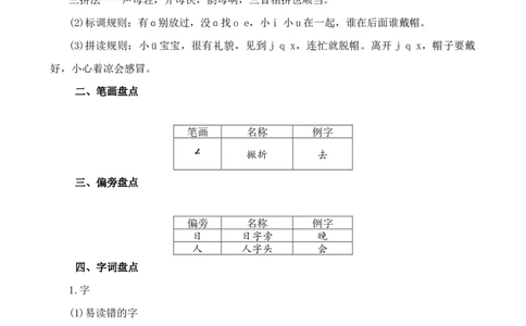 第四单元核心知识点_25秋1-6年级语文上册课件教案_25秋统编版语文一年级上册_统编版语文一年级上册教学资源包（25秋七彩课堂）_4.第四单元_单元复习_第四单元知识小结