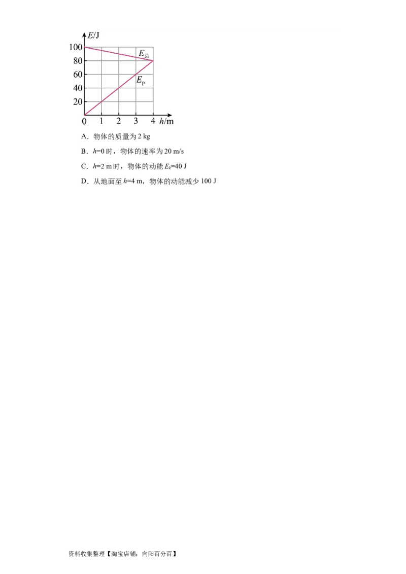 专题06功和能(原卷版)_04高考物理_通用版（老高考）复习资料_2024年复习资料_完五年（2019-2023）高考物理真题分项汇编（全国通用）