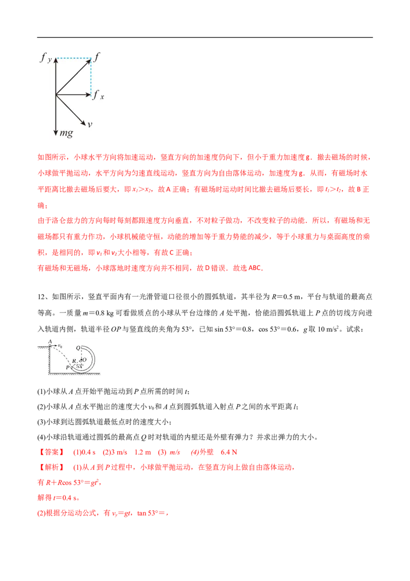 专题05运动的合成与分解平抛运动2022-2023高考三轮精讲突破训练（全国通用）（解析版）_04高考物理_通用版（老高考）复习资料_2023年复习资料_三轮复习