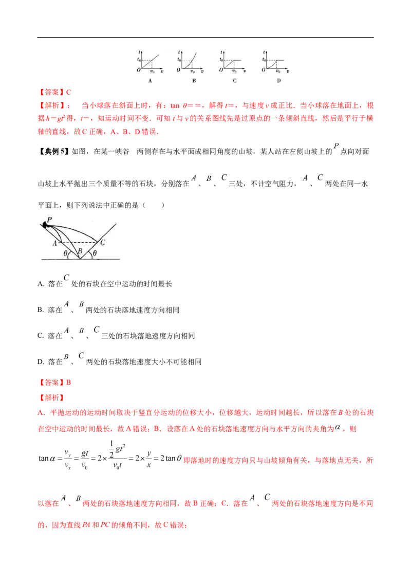 专题05运动的合成与分解平抛运动2022-2023高考三轮精讲突破训练（全国通用）（解析版）_04高考物理_通用版（老高考）复习资料_2023年复习资料_三轮复习