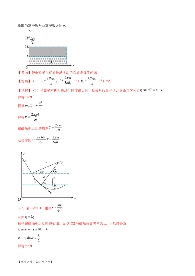 专题10磁场带电粒子在磁场中的运动（讲义）（解析版）_04高考物理_新高考复习资料_2024新高考复习资料_二轮复习资料_2024年高考物理二轮复习讲练测（新教材新高考）