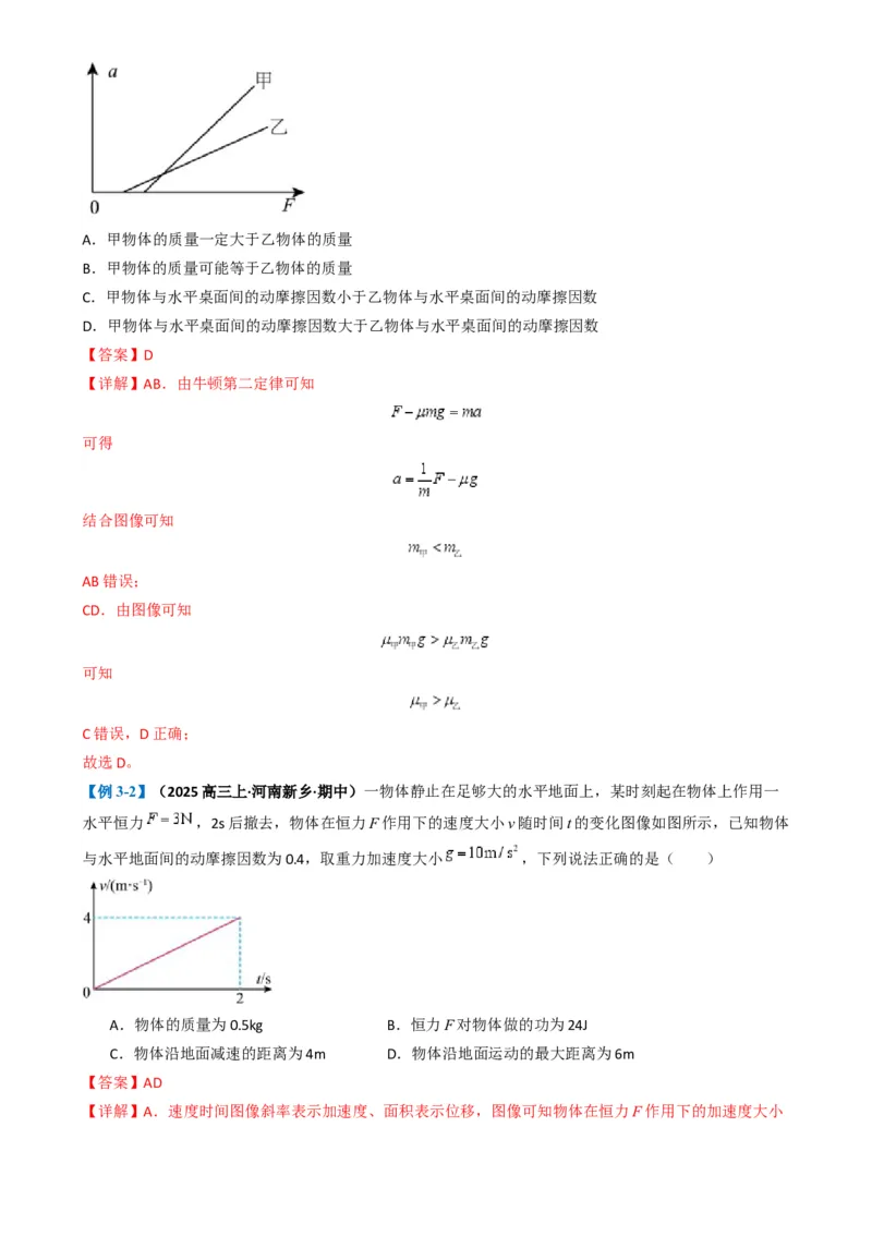 专题02力与运动（解析版）_04高考物理_2025年新高考资料_二轮复习_2025年高考物理二轮热点题型归纳与变式演练（新高考通用）339880232