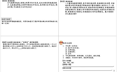 牛吃草问题_奥数专题合集_H004五年级奥数年卡竞赛班60讲张新刚mp4+pdf_第07讲牛吃草问题