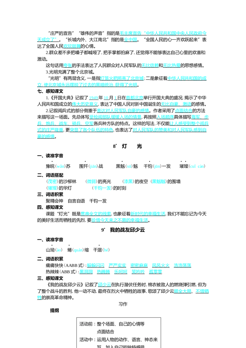 第二单元核心考点清单_25秋1-6年级语文上册课件教案_25秋统编版语文六年级上册_统编版语文六年级上册教学资源包（25秋七彩课堂）_2.第二单元_单元复习_第二单元知识小结