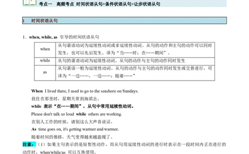 第24讲状语从句（核心考点精讲精练）（原卷版）-备战2024年高考英语一轮复习考点帮（全国通用）_03高考英语_通用版（老高考）复习资料_2024年复习资料_第二部分语法