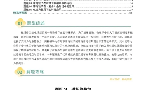 专题05磁场（解析版）_04高考物理_2025年新高考资料_二轮复习_2025年高考物理二轮热点题型归纳与变式演练（新高考通用）339880232