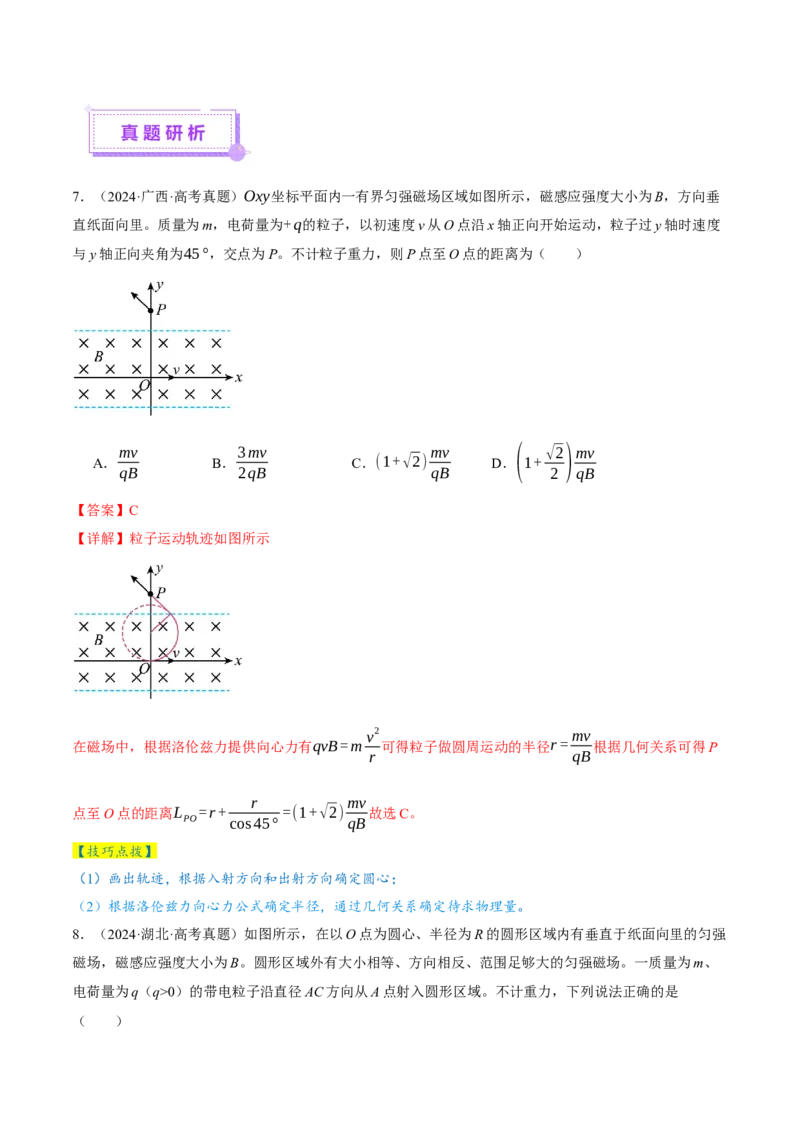 专题10磁场带电粒子在磁场中的运动（讲义）（解析版）_04高考物理_2025年新高考资料_二轮复习_上好课2025年高考物理二轮复习讲练测（新高考通用）3381829