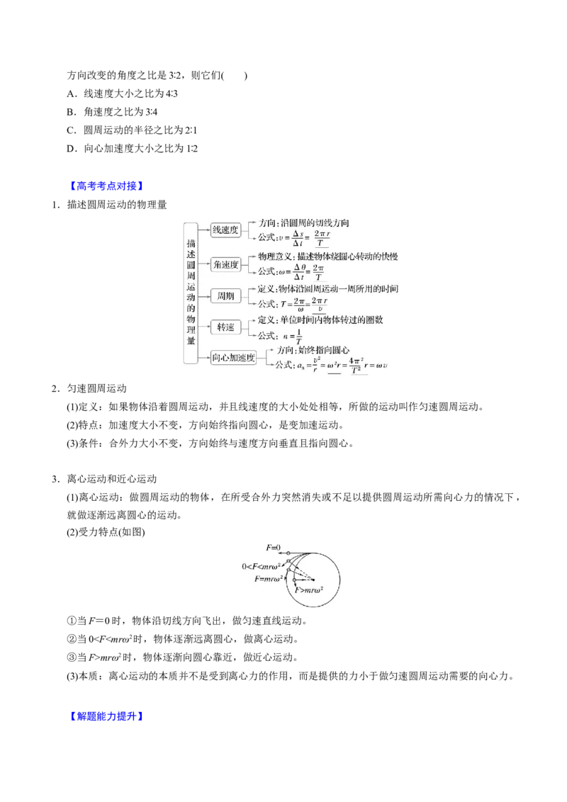 第12讲圆周运动四大题型（举一反三）（原卷版）_03高考英语_2025年新高考资料_二轮复习_01高考语文等多个文件_备战2025年高考物理举一反三系列（新高考通用）