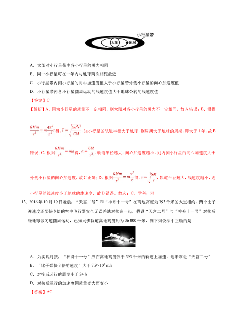专题05万有引力与航天-备战2019年高考物理之纠错笔记系列（解析版）_04高考物理_新高考复习资料_2022年新高考复习资料_高考物理2022年一轮复习各版本_赠19年高考物理纠错笔记