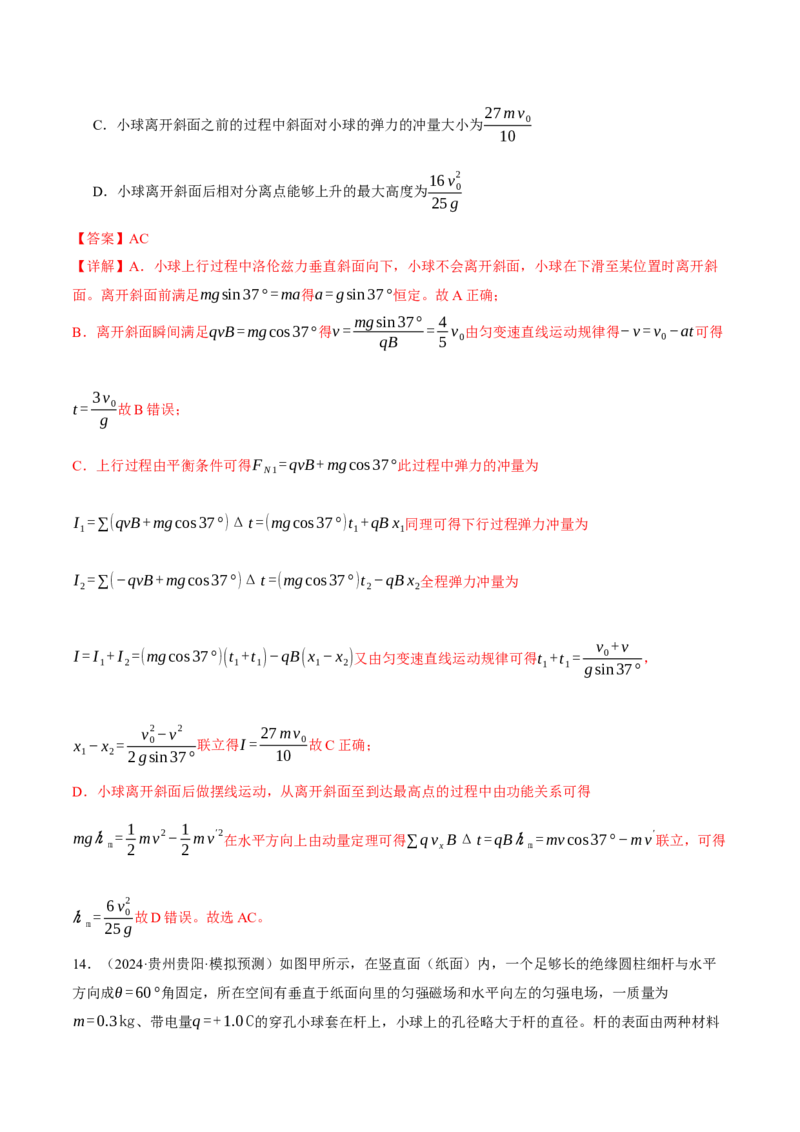 专题11带电粒子在复合场中的运动（讲义）（解析版）_04高考物理_2025年新高考资料_二轮复习_上好课2025年高考物理二轮复习讲练测（新高考通用）3381829