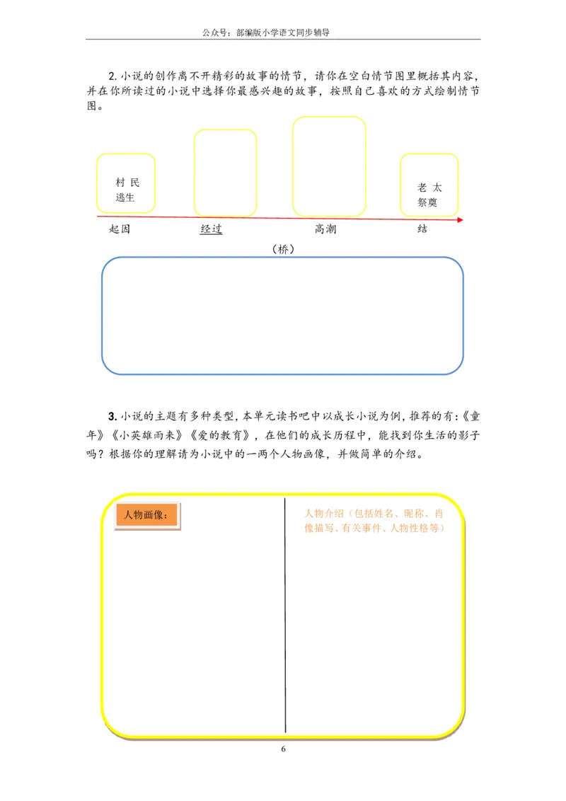 部编版小学语文同步辅导：六年级上册第4单元作业设计_小学1-6年级常用的上册资源汇总_六年级上册资料(1)_部编版语文六年级上册第1-8单元作业设计