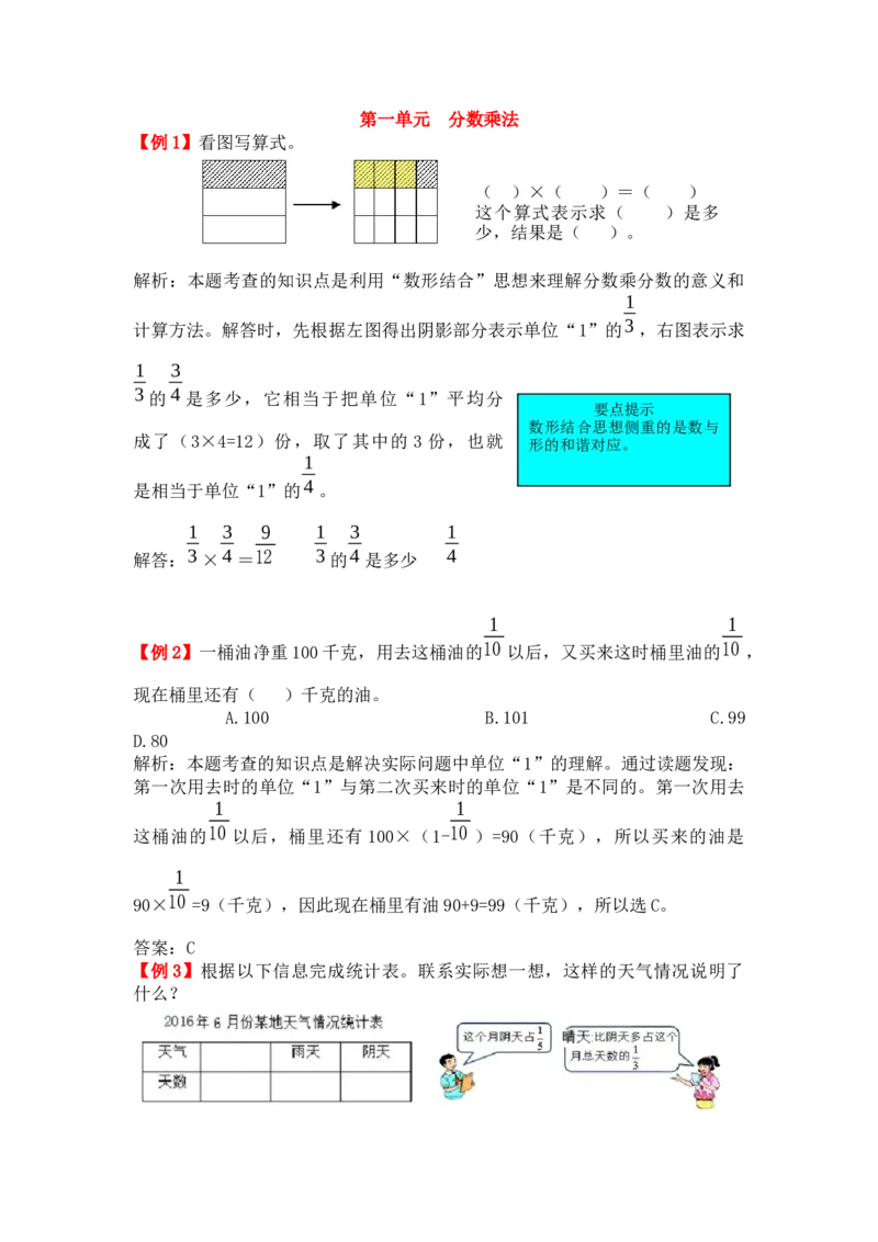 第一单元分数乘法_小学1-6年级常用的上册资源汇总_六年级上册资料(1)_七彩课堂人教版数学六年级上册教学资源包_第一单元分数乘法_单元资料汇总_备课资源_教学素材_爬坡题