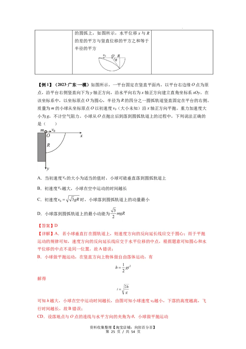 专题08抛体运动九大问题（解析版）_04高考物理_新高考复习资料_2024新高考复习资料_一轮复习资料_完2024届高考物理一轮复习热点题型归类训练_专题08抛体运动九大问题