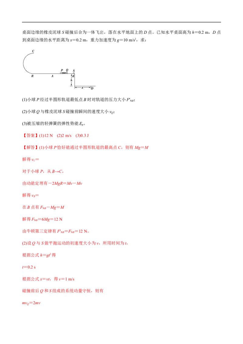 专题10动量、动量守恒2022-2023高考三轮精讲突破训练（全国通用）（解析版）_04高考物理_通用版（老高考）复习资料_2023年复习资料_三轮复习_2023年高考物理三轮精讲突破训练全国通用