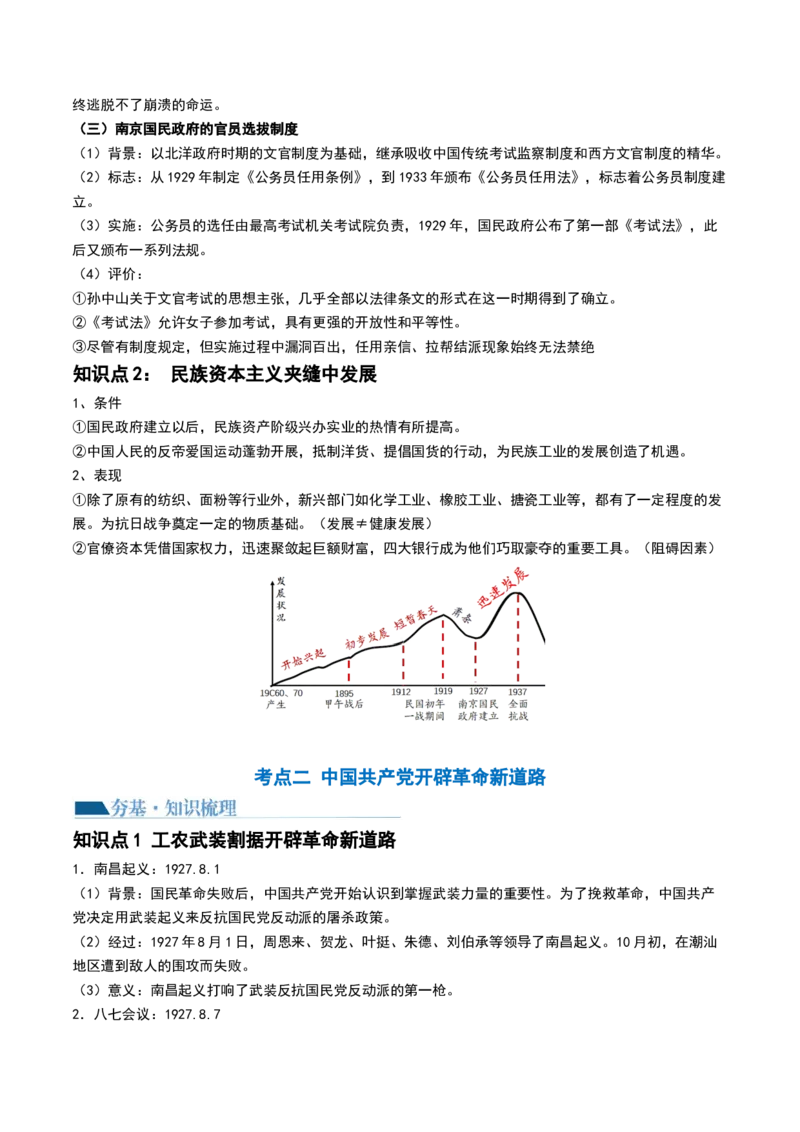 第19讲南京国民政府的统治和中国开辟革命新道路（原卷版）_07高考历史_2024年新高考资料_1.2024一轮复习_2024年高考历史一轮复习讲练测（新教材新高考）_788