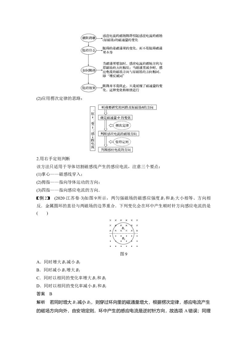 2022年高考物理一轮复习（新高考版1(津鲁琼辽鄂)适用）第11章第1讲电磁感应现象　楞次定律实验：探究影响感应电流方向的因素_04高考物理_新高考复习资料_2022年新高考复习资料